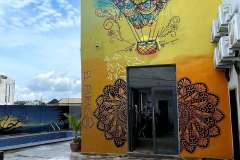Beautiful Wall-painting With Hot Balloon Mural